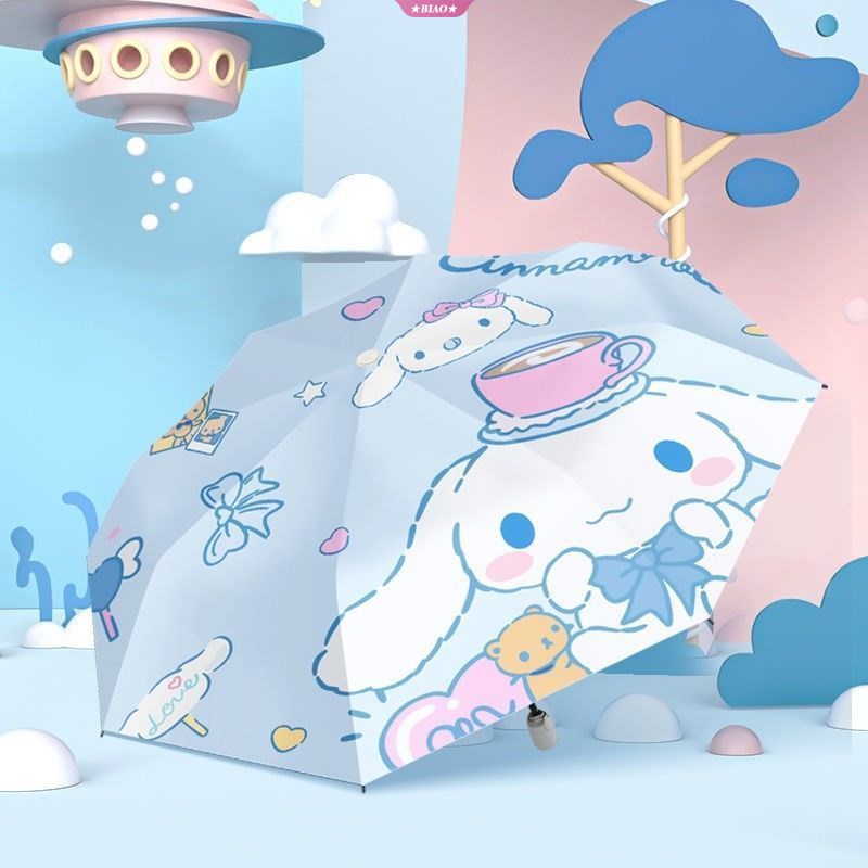 SANRIO Dù Gấp Tự Động Chống Mưa Nắng Tia UV Họa Tiết Hoạt Hình Cinnamoroll Đáng Yêu