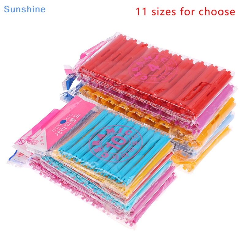 1 Bộ Dụng Cụ Uốn Tóc 11 Kích Cỡ Bằng Nhựa Tiện Dụng