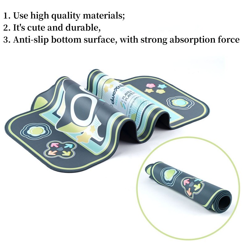 Tấm Lót Chuột Và Bàn Phím Máy Tính Dày Dặn Mềm Mại Chống Trượt Hình Tai Mèo Dễ Thương Kích Thước 600 * 300MM / 800 * 400MM