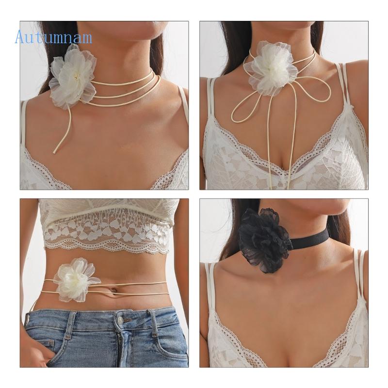 Vòng Cổ Choker Ren Hoa Hồng Thời Trang Mùa Hè Cho Nữ