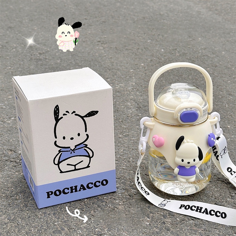 Bình Nước 820ml Bằng Silicon Mềm Hình Búp Bê Sanrio Dễ Thương