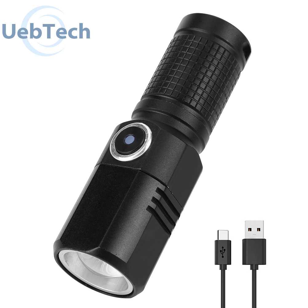 Đèn Pin 800LM XHP50 LED 700mAh / 1200mAh 5 Chế Độ Kèm Sạc USB Loại C