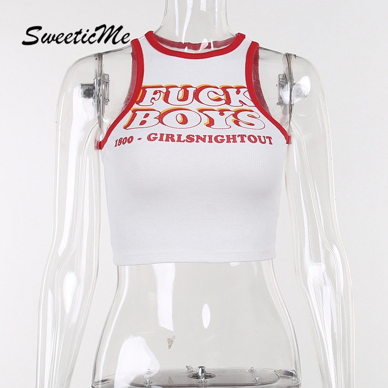 Áo Tank Top Cổ Tròn In Chữ Thời Trang 2023 Dành Cho Nữ