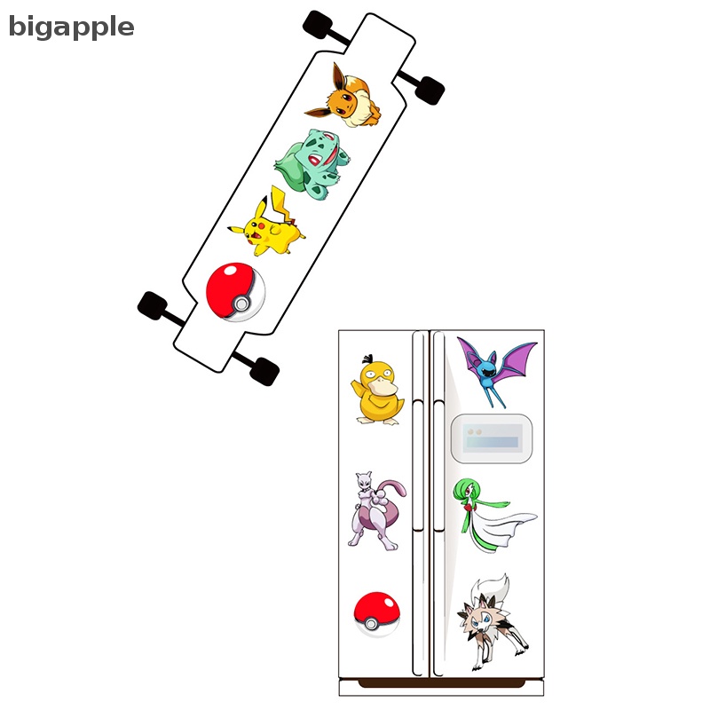 Bộ 50 Sticker Pokemon Nhật Bản Dùng Để Trang Trí Đàn Ghita Laptop Tiện Dụng