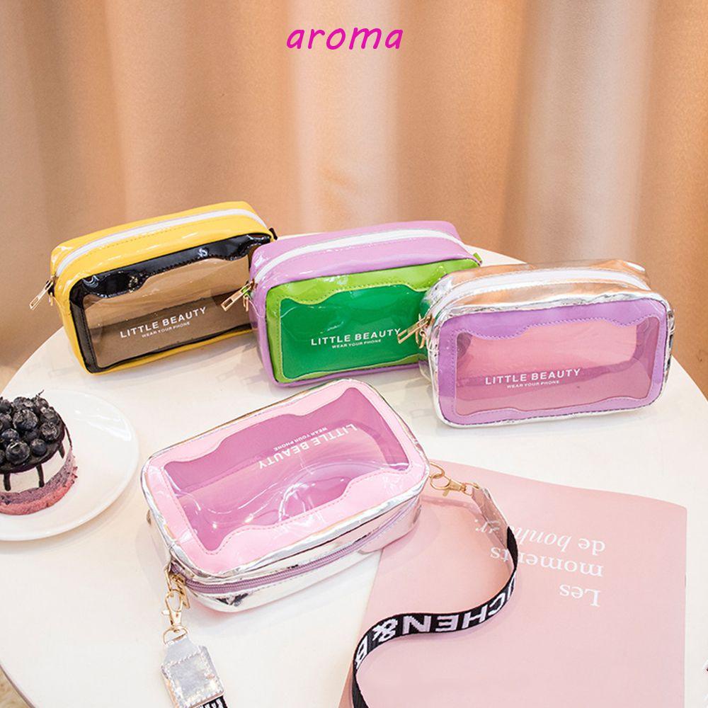 Túi Xách Đeo Vai Đựng Điện Thoại Màu Laser Dây Bản Rộng Thời Trang Dành Cho Nữ