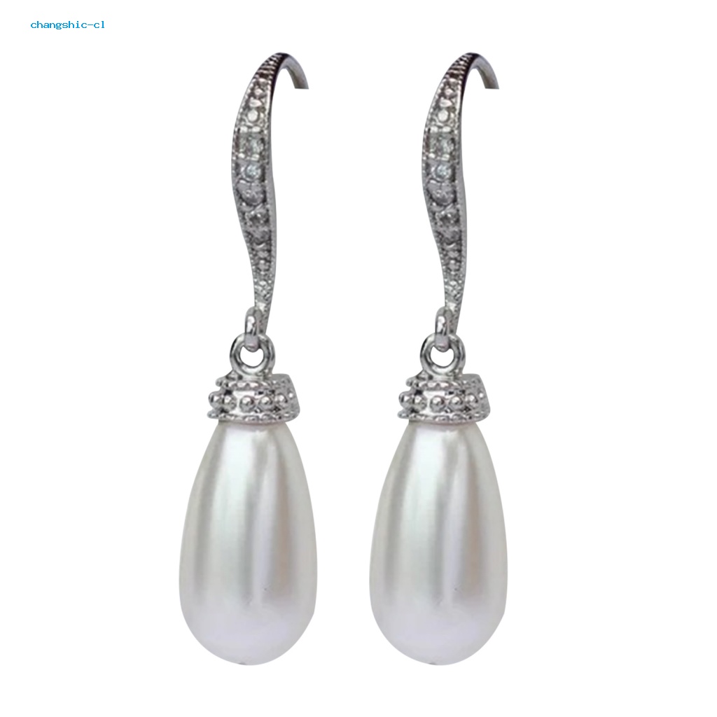 1 Cặp Bông Tai Ngọc Trai Giả Hình Giọt Nước Cho Nữ