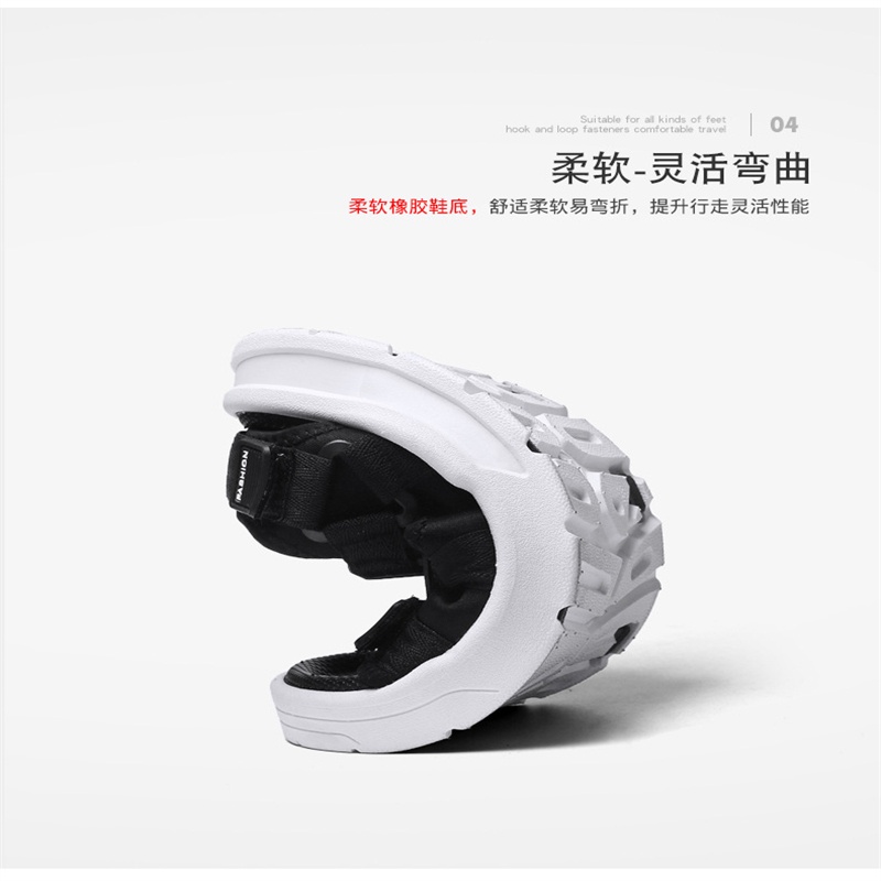 Giày Sandal Cao Su Đế Dày Phong Cách Hàn Quốc Thời Trang Đi Biển Mùa Hè Mới Cho Nam