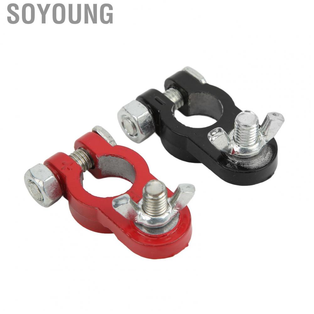 Soyoung Terminal Connector Aluminum Alloy Positive Negative Clamp for 17‑19mm Batteries
