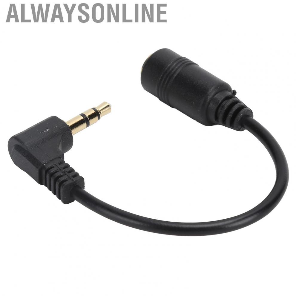 Alwaysonline 90 Degree Elbow Cable 3‑Pole 3.5mm Male To Female  Extension C ZIN