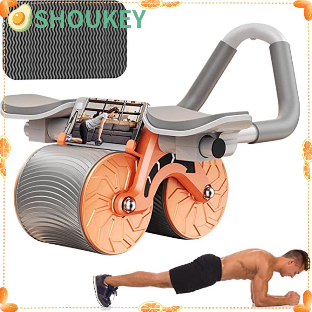 Bánh Xe Lăn Tự Động Bằng Abs Kèm Giá Đỡ Điện Thoại Chuyên Dụng Cho Tập Gym