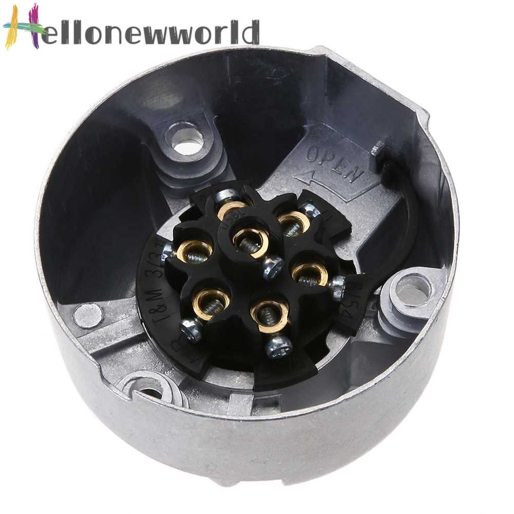 Bộ Đầu Nối 7 Cổng RV Bằng Kim Loại + Ổ Cắm