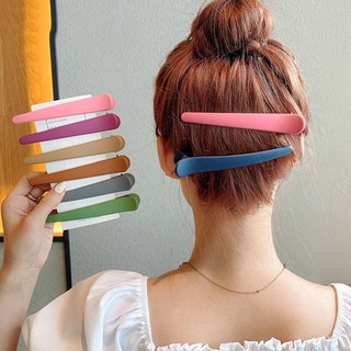 Kẹp tóc mỏ vịt màu trơn đơn giản dễ thương dành cho bạn nữ