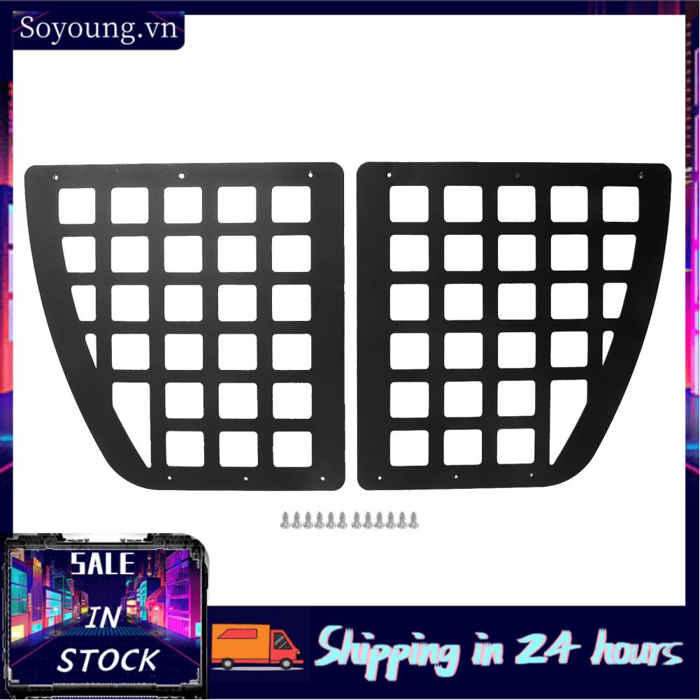 Soyoung Rear Door Storage Panel Rack Rust Proof Aluminium Alloy Car Black for Vehicle