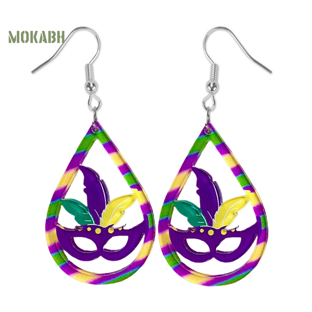 1 Đôi Bông Tai Hình Giọt Nước Đính Kim Tuyến Nhiều Màu Thời Trang