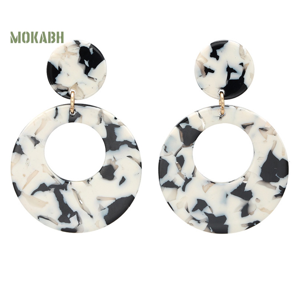 Bông Tai Hình Tròn Rỗng Phong Cách Vintage Thời Trang Dự Tiệc Cho Nữ