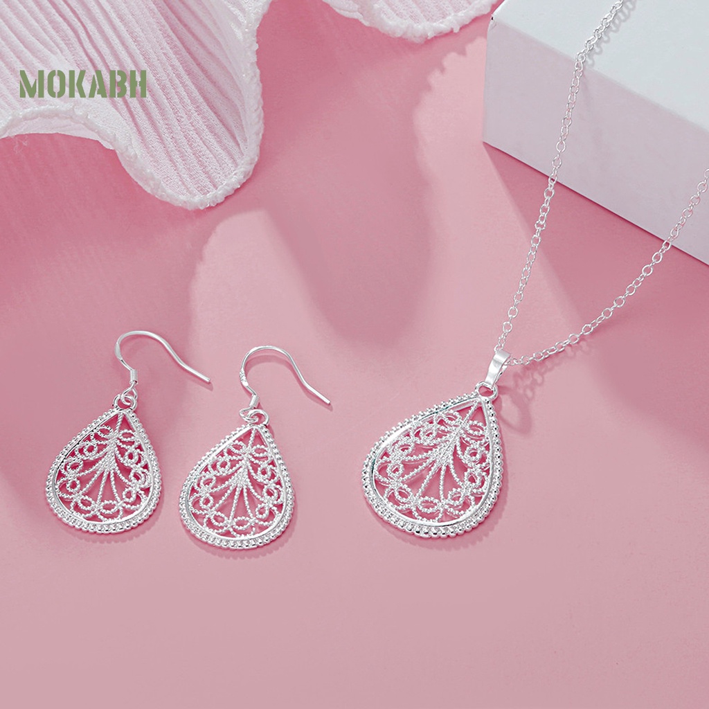 1 Bộ Vòng cổ + Bông Tai Đính Ngọc Trai Nhân Tạo Thời Trang Chống Dị Ứng Phong Cách Cổ Điển Tinh Tế