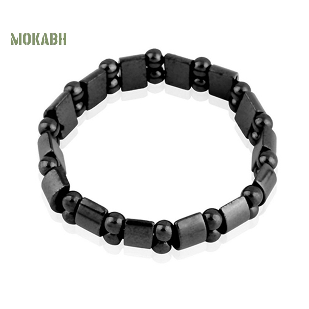 Vòng Tay Chuỗi Hạt Đá Hematite Màu Đen Thời Trang Cho Nam Và Nữ