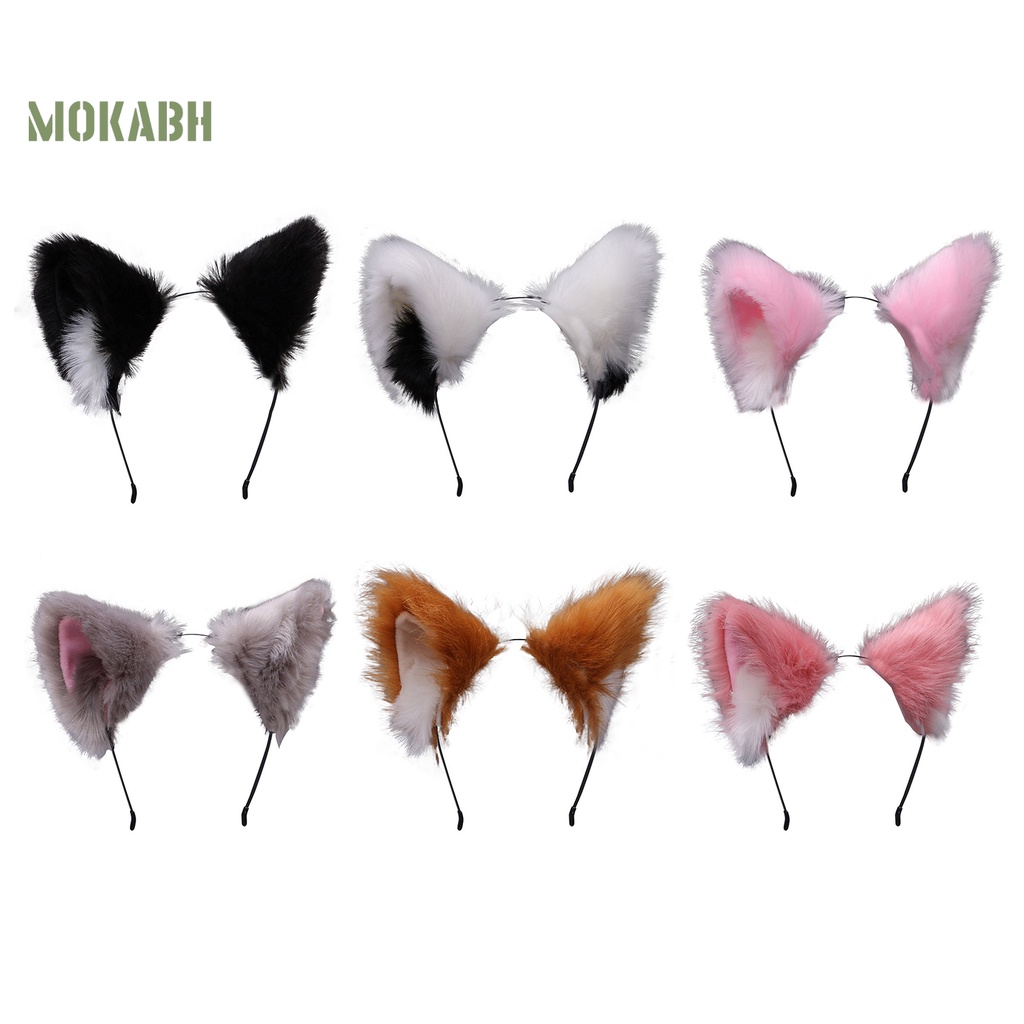 Băng Đô Tai Mèo Lông Xù Tinh Tế Dùng Hóa Trang Tiệc Tùng