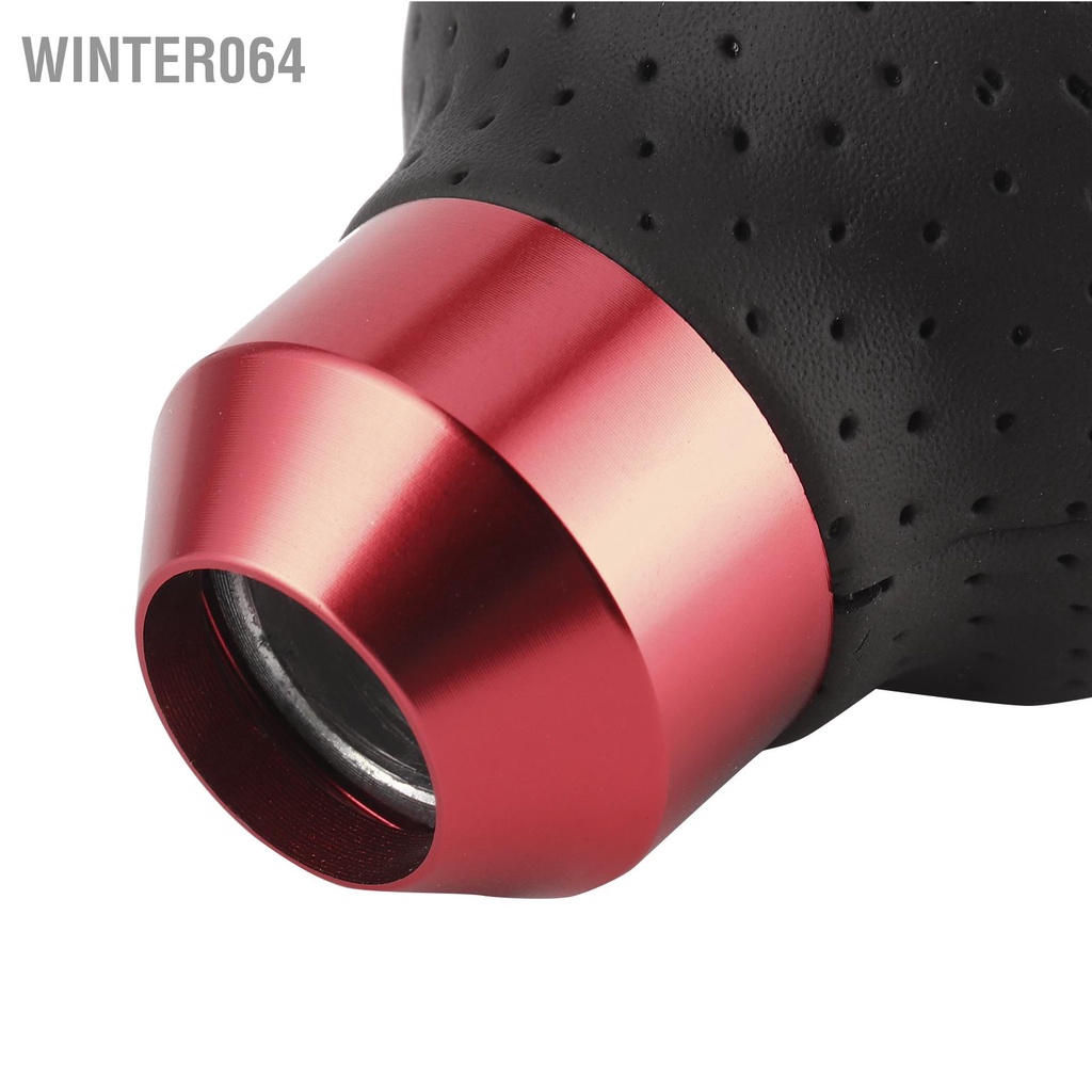 Winter064 Núm chuyển số 5 tốc độ Dính bằng hợp kim nhôm và da Hướng dẫn sử dụng ô tô Phụ kiện