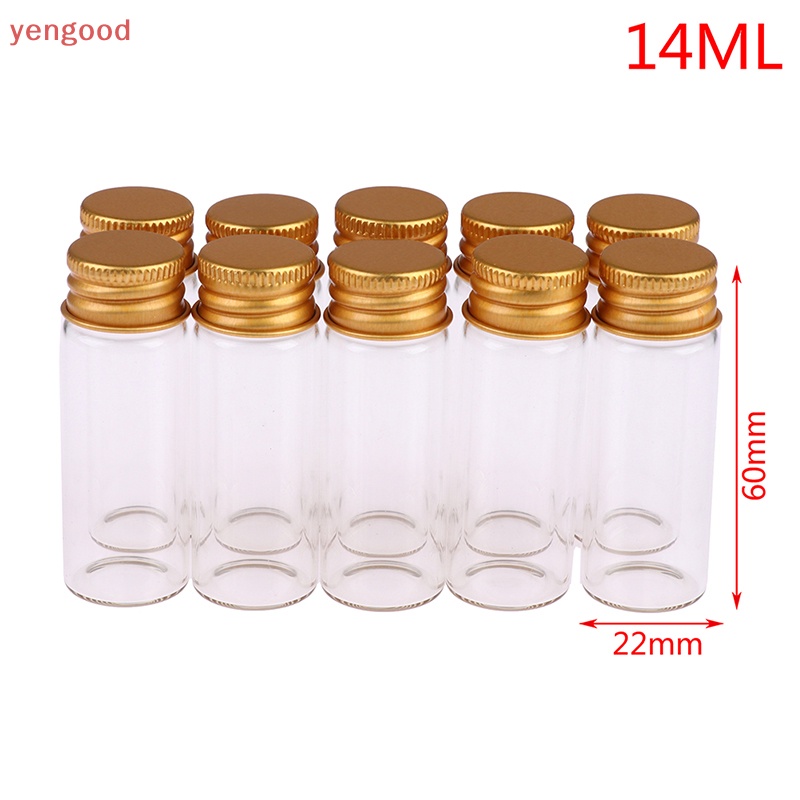 Set 10 Lọ Thủy Tinh Đựng Điều Ước 5 / 7 / 10 / 14 / 18 / 20ML Tiện Dụng