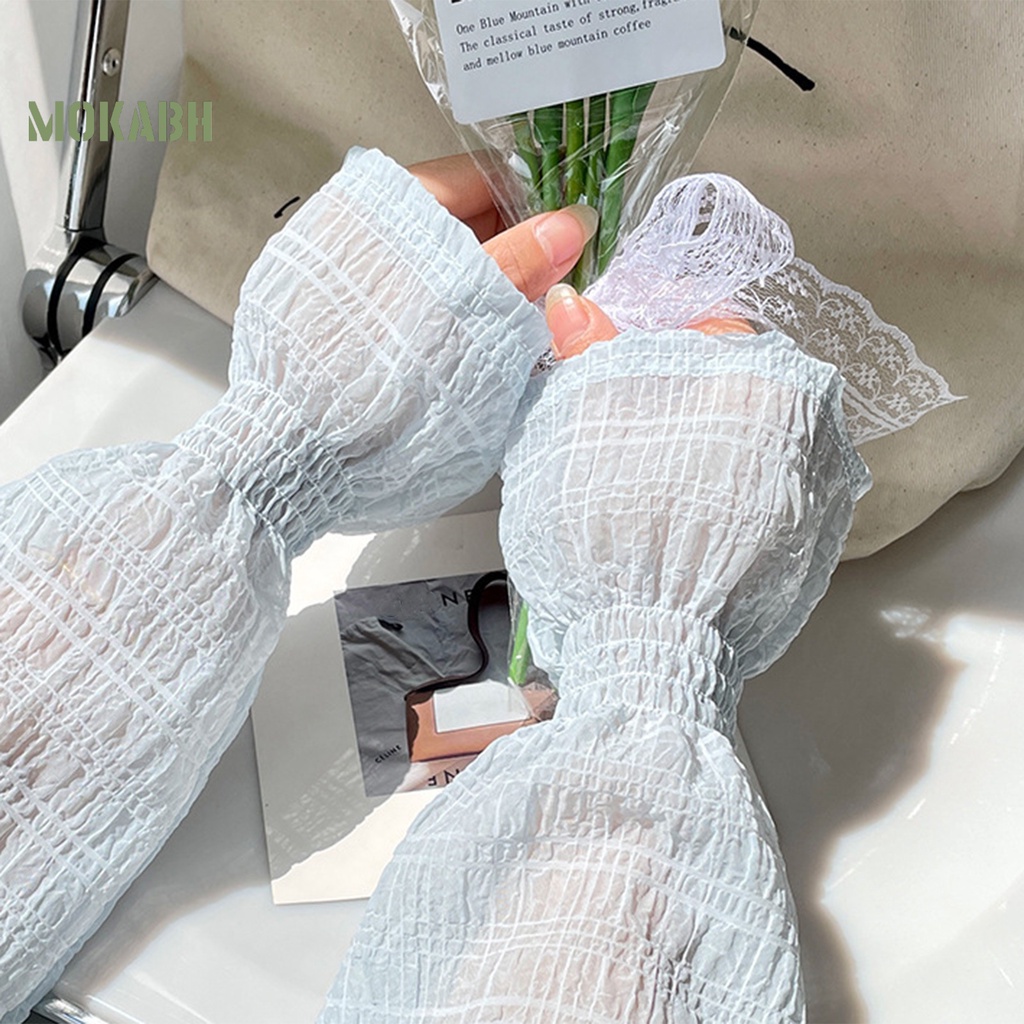 1 Cặp Găng Tay Co Giãn Thoáng Khí Chống Tia UV Chống Trượt Bảo Vệ Khi Đạp Xe