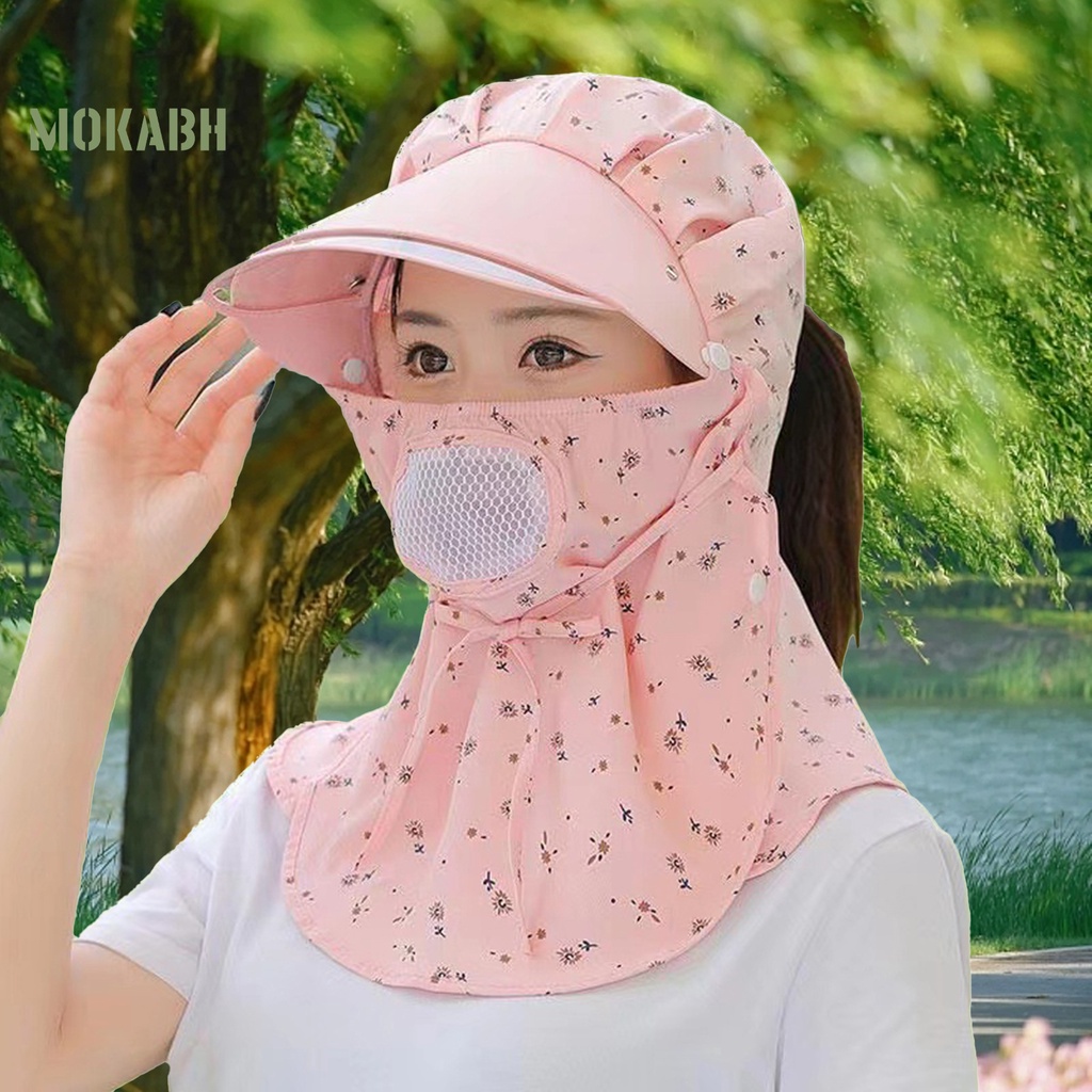 Nón Tai Bèo Cột Dây Thoáng Khí In Họa Tiết Hoa Có Thể Tháo Rời