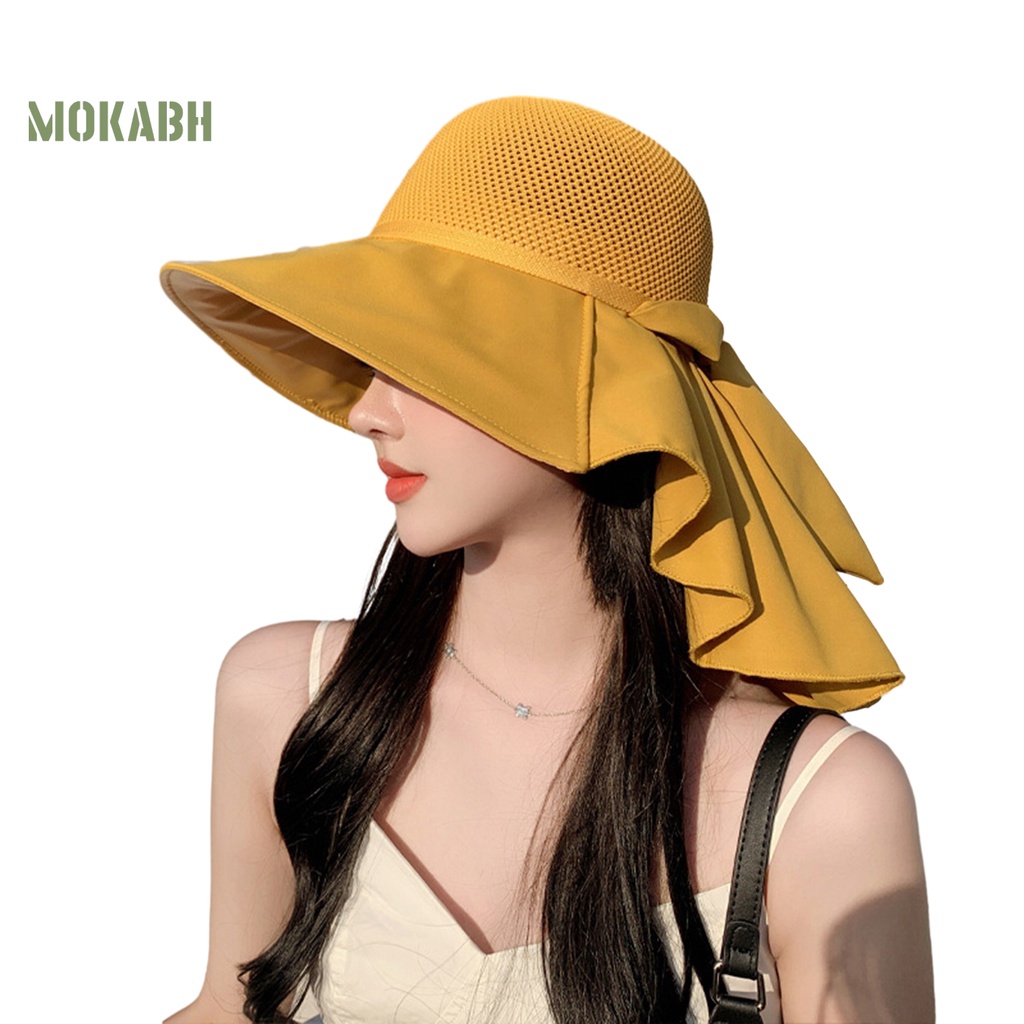 [Mok Abh] Mũ Rộng Vành Chống Nắng Thoáng Khí Thời Trang Mùa Hè Cho Nữ