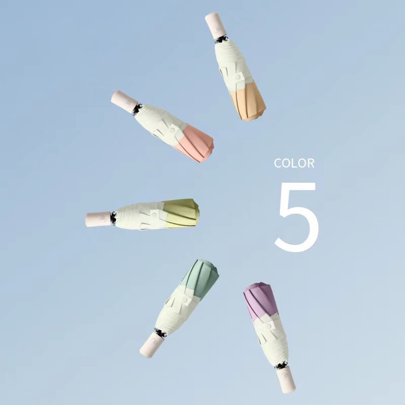 Lebi Dù Gấp Tự Động Ba Khúc Tươi Mới Phong Cách Hàn Quốc Cho Nam Và Nữ