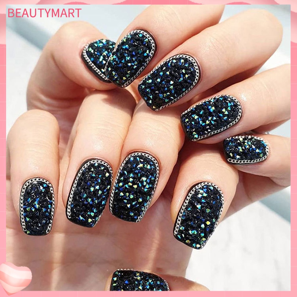 Bộ 12 Phụ Kiện Trang Trí Móng Tay 3D Bằng Kim Loại Thời Trang Cho Nữ