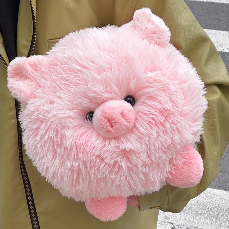 Thú Nhồi Bông Hình Cún / Heo Tròn Mềm Mại Dễ Thương Dùng Làm Quà Tặng