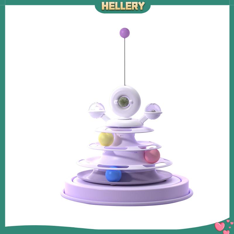 [HelleryVN] Đồ Chơi Xếp Hình Đường Ray Vòng Tròn 3 Lớp Vui Nhộn Cho Mèo Cưng