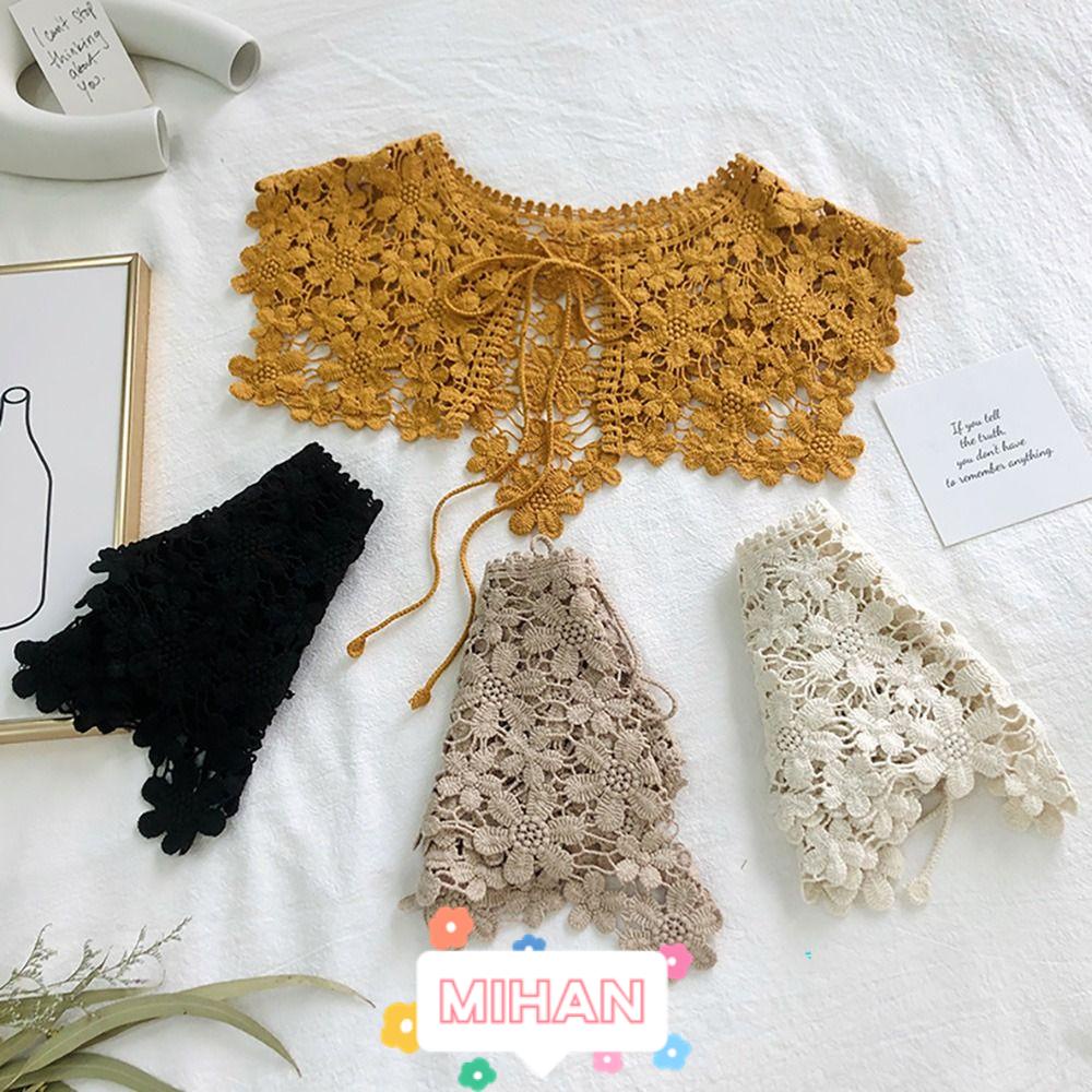 Áo Choàng Cổ Mini Vải Ren Có Thể Tháo Rời MIHAN1