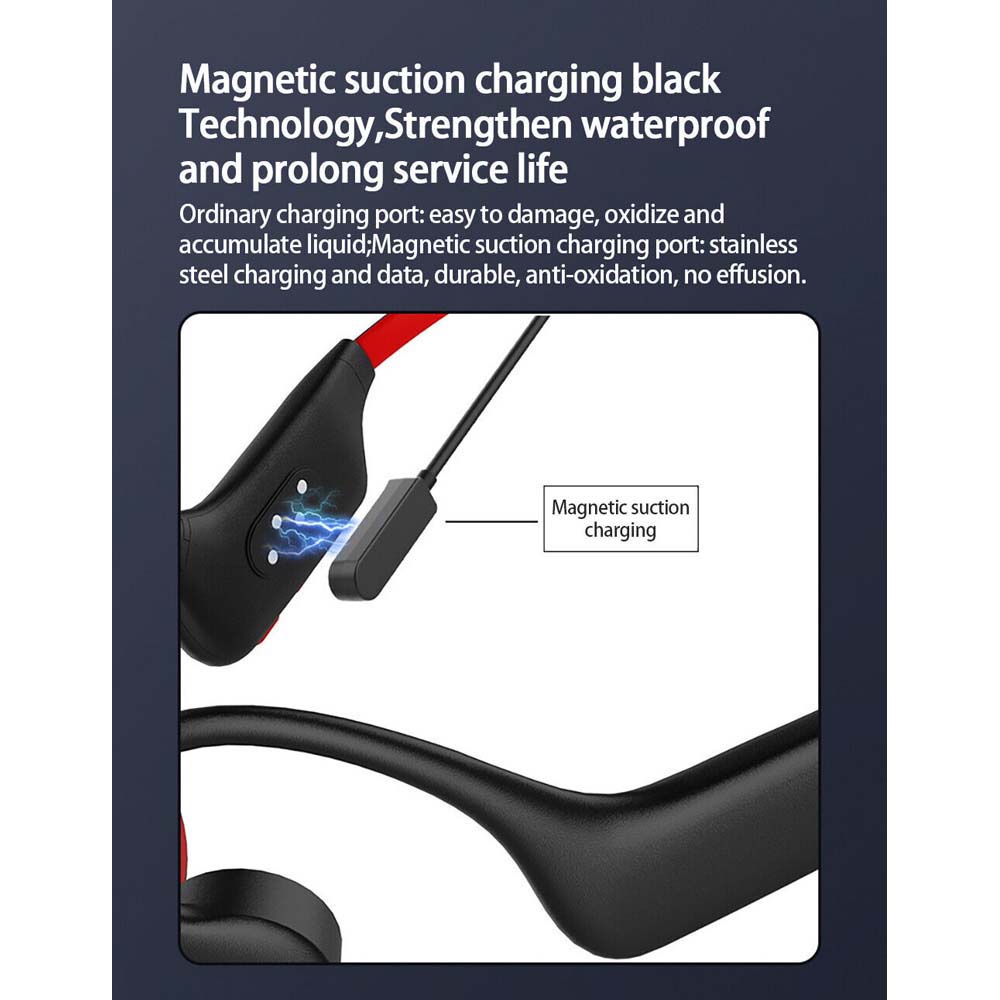 X6 Swimming Bone Conduction Headphones Bluetooth Earphone TWS 32GB MP3 Music Player IPX68 Waterproof Earbuds Fitness Sport Headset