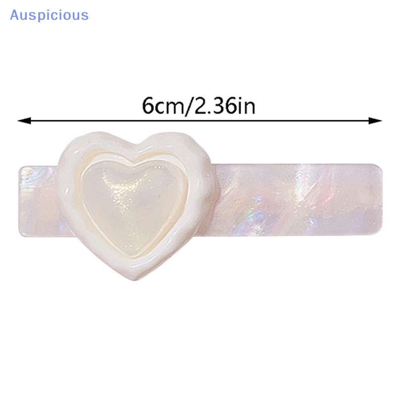 Kẹp Tóc Trang Trí Trái Tim Acetate Hình Học Ngọt Ngào Thanh Lịch Cho Nữ