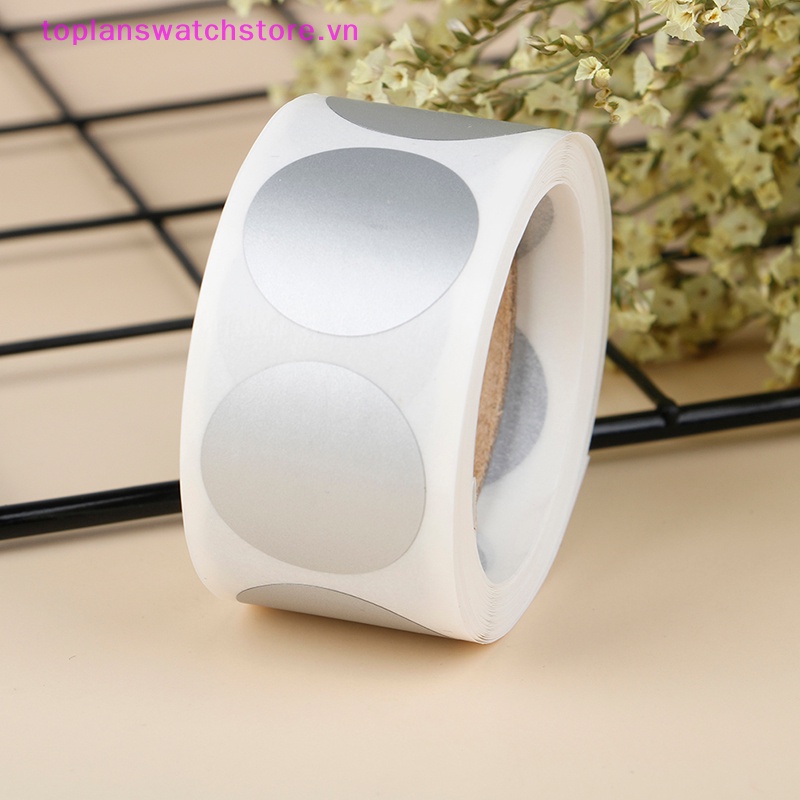 Set 300 Miếng Dán Hình Tròn Màu Bạc Chống Trầy 1 Inch
