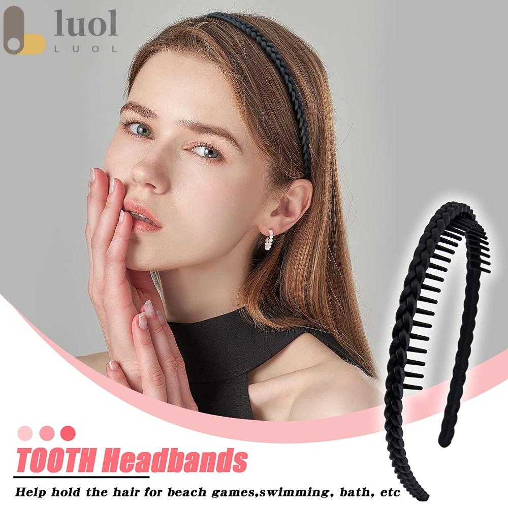 Luol Băng Đô Cài Tóc Gợn Sóng Màu Đen Phong Cách Alice Bán Chạy