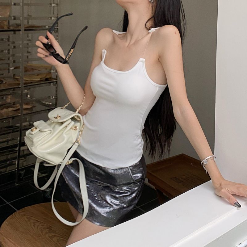 Áo Hai Dây Mỏng Ôm Dáng Thiết Kế Vô Hình Cho Nữ