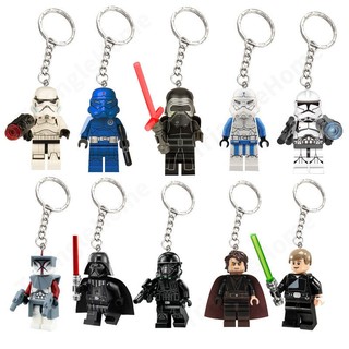 Móc Khóa Gắn Hình Lego Nhân Vật Darth Vader Obiwan Clone Trong Star Wars