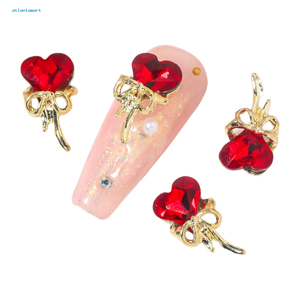 Túi Đựng Đồ Dùng Cao Cấp Tiện Dụng| Set 10 Phụ Kiện Trang Trí Móng Tay Hình Nơ 3D Bằng Hợp Kim DIY Sang Trọng