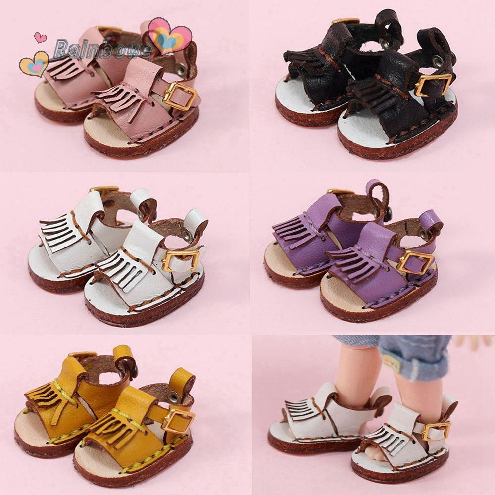 Giày Búp Bê Da Bò 1 / 12BJD Tỉ Lệ 1 / 11 OB11