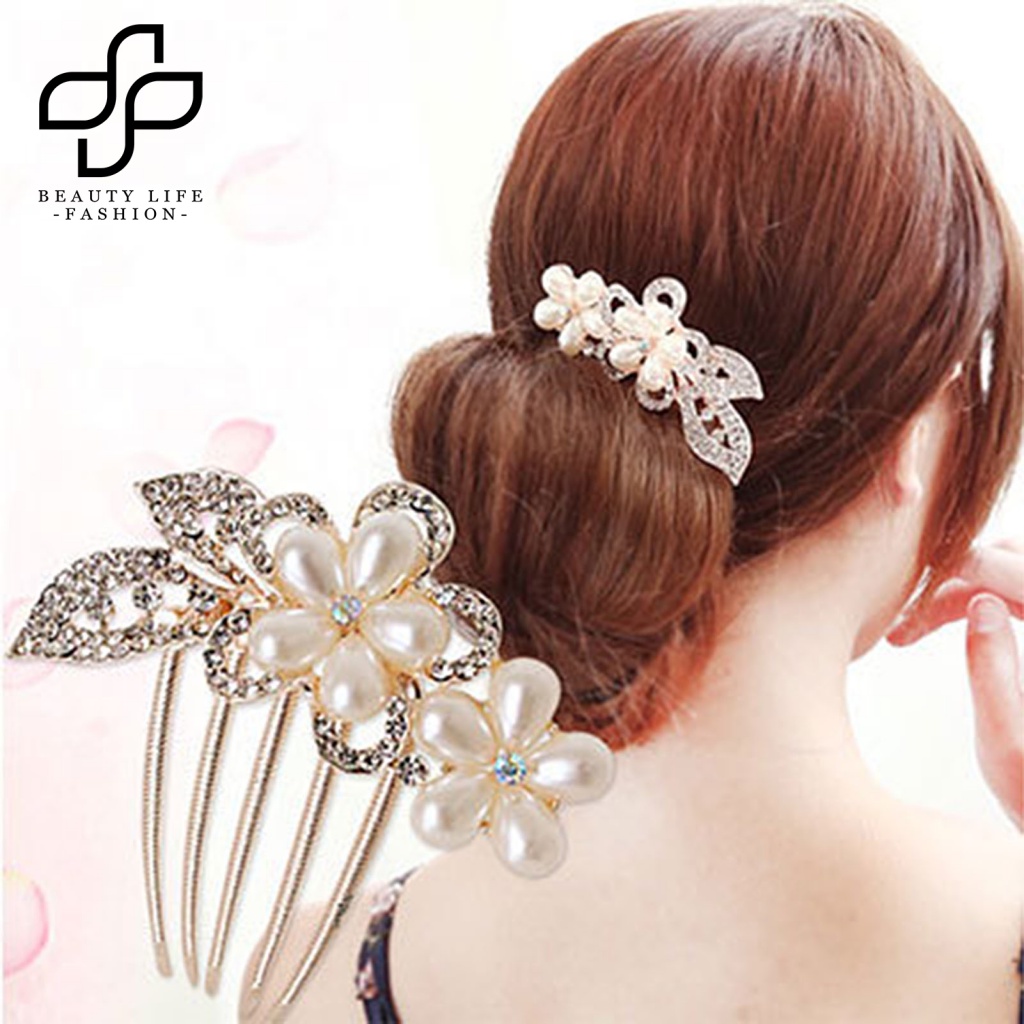 Lược Cài Tóc Đính Đá Lấp Lánh Dễ Sử Dụng