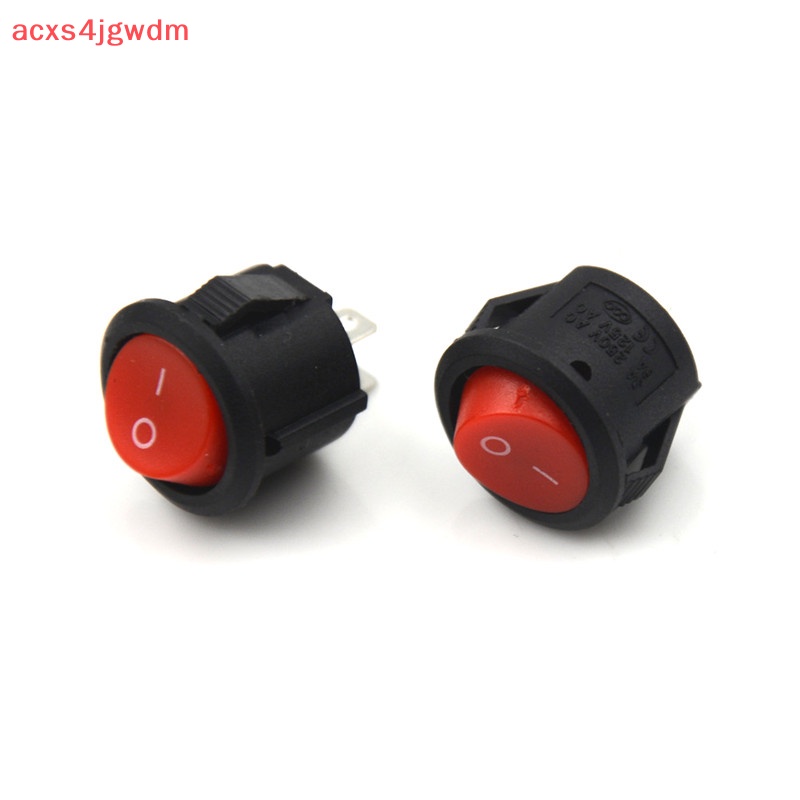 10 chiếc công tắc Rocker tròn đường kính 16mm mini 2 pin công tắc Rocker bật tắt 3A/250V mới