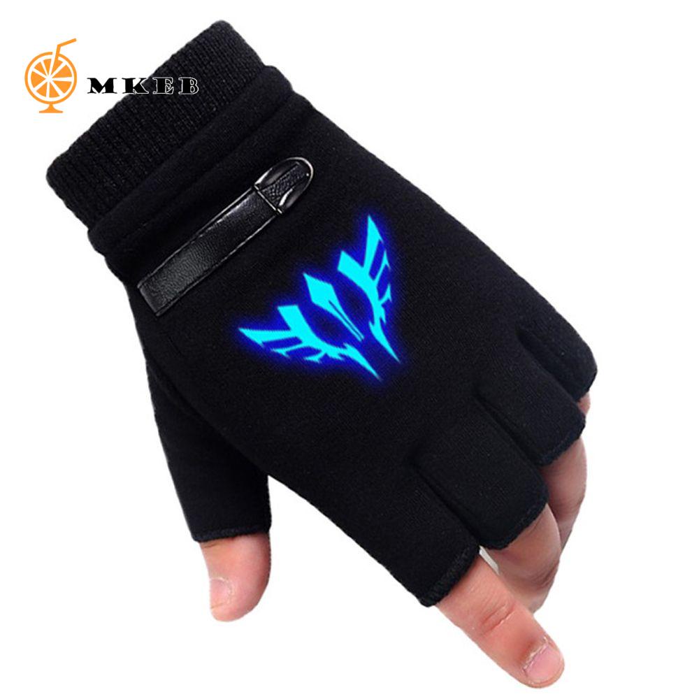 Găng Tay Len Cashmere Dày Màu Dạ Quang Hóa Trang Naruto