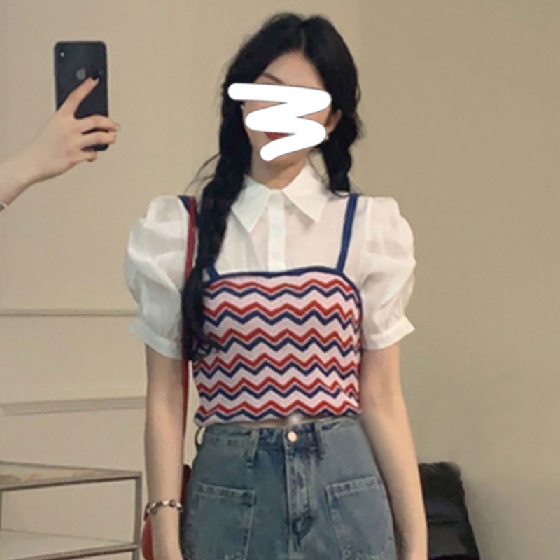 YEYA Áo polo Tay Ngắn Phong Cách Hàn Quốc Thời Trang Mùa Hè