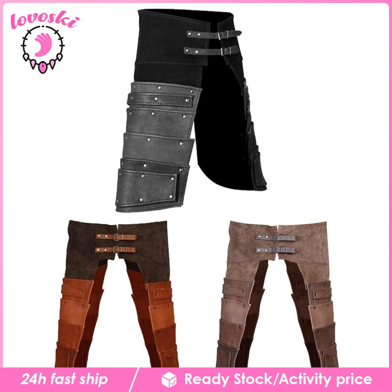 [Lovoski] Bọc Bảo Vệ Chân Bằng Da PU Dùng Hóa Trang Cướp Biển Thời Trung Cổ