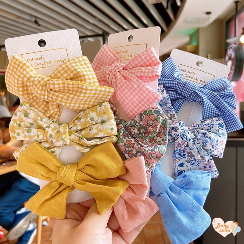 Kẹp Nơ Vải Xinh Xắn Cho Bé Gái
