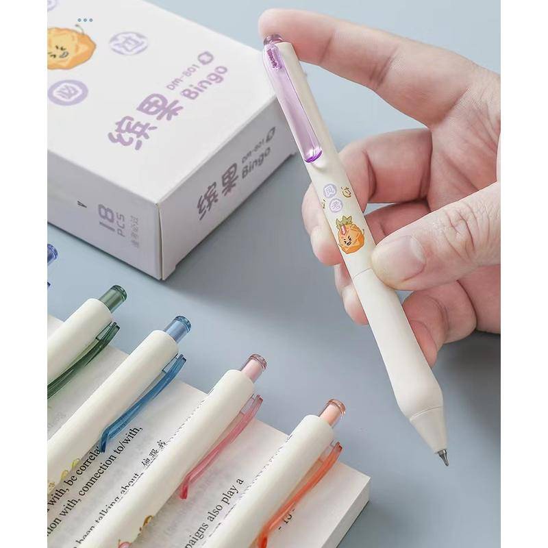 Bút Mực Gel Ngòi 0.5mm In Họa Tiết Trái Cây Phong Cách Nhật Bản