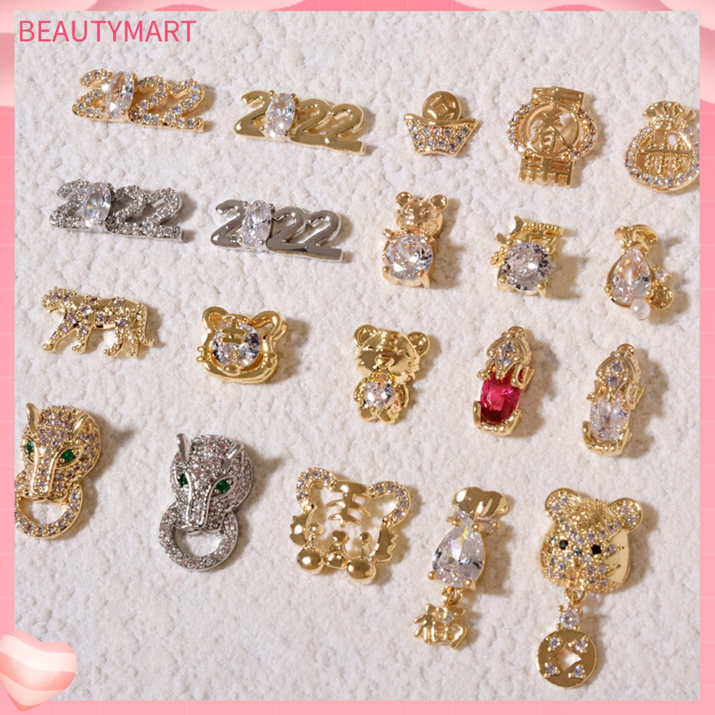 Phụ Kiện Đính Đá Zirconia Trang Trí Móng Tay Mừng Năm Mới 2022