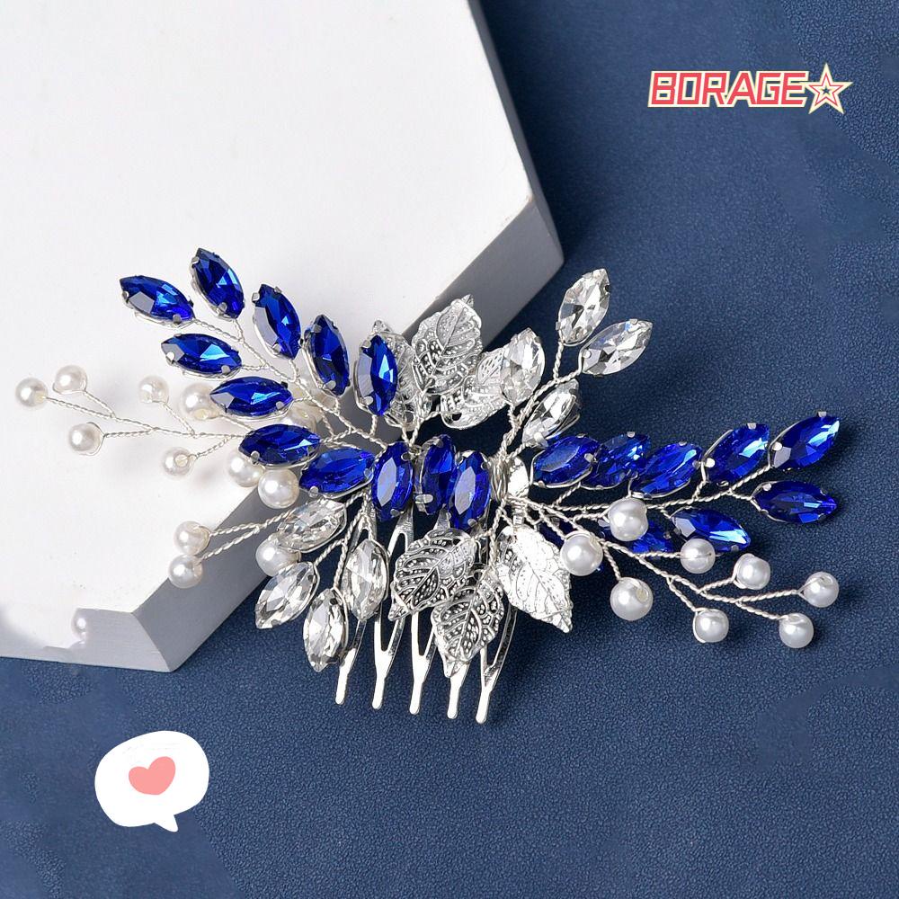 Lược Cài Tóc Trang Sức Đám Cưới BORAG|Vương Miện Đội Đầu Kiểu Dáng Dễ Thương Xinh Xắn|Lược Chải Tóc Tạo Kiểu Độc Đáo Tiện Dụng