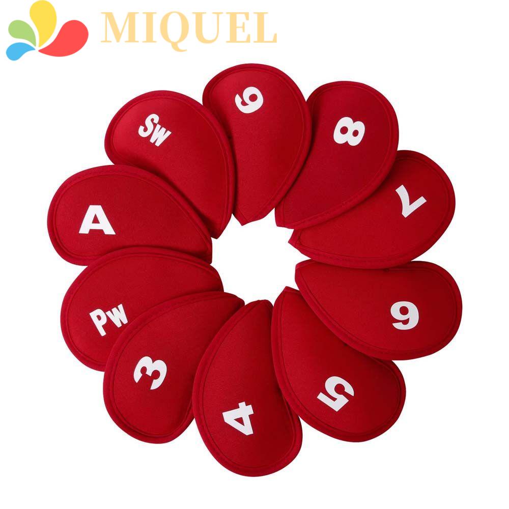 Set 10 Vỏ Bọc Đầu Gậy Đánh Golf Bằng Sắt Có Số Bảo Vệ